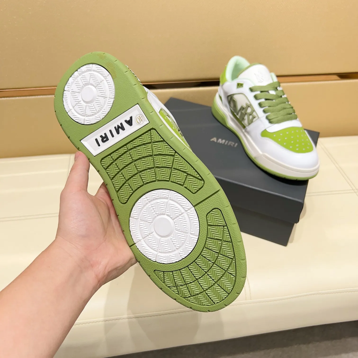 Men's men's shoes 💰500 [New style] 🌲🌲 Amiri - New Amiri trendy shoes, low-top casual sports shoes, the same style as celebrities, made of selected cowhide stitching, original outsole, comfortable on the feet, high-end workmanship, welcome to buy Size: 39-45 (customized for 46)